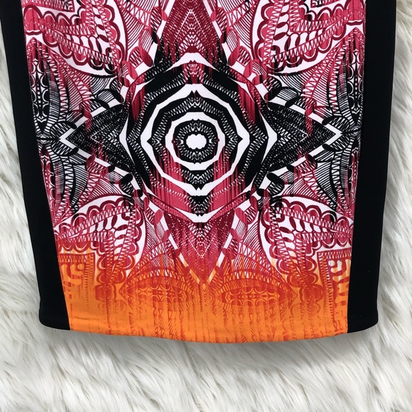 Maggy London African Stencil Scuba Sheath Dress SZ 8 Spandex Party Dress NWT - Picture 8 of 13